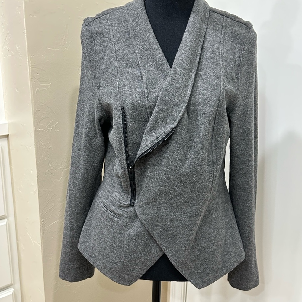 CAbi Rebel Moto Charcoal Asymmetrical Ponte